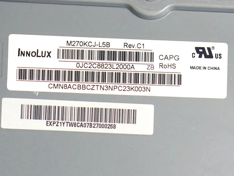 M270KCJ-L5B Rev.C1 C2 Innolux Remplacement du panneau LCD pour moniteur de bureau